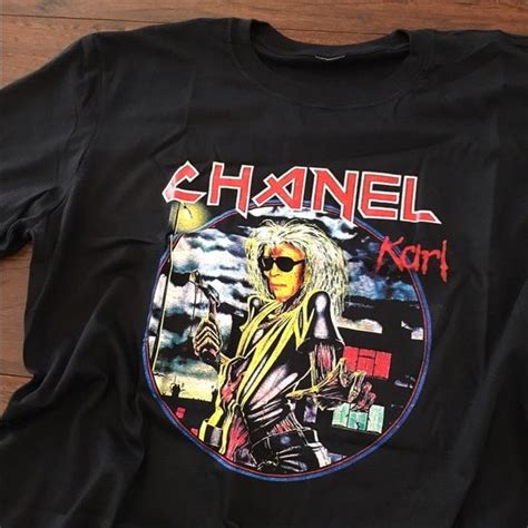 chanel t shirt iron maiden|Chanel Karl Lagerfeld Iron Maiden T.